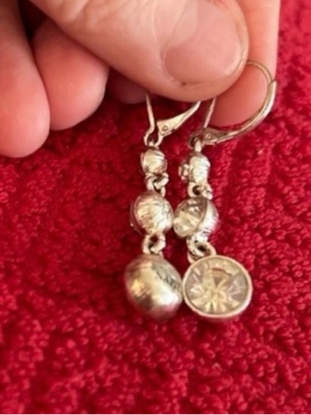 Macys Cubic Zirconia with Sterling Silver Dangle Earrings